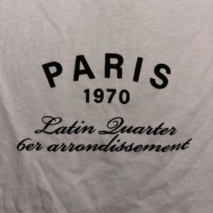 BNWOT “PARIS 1970” white T shirt